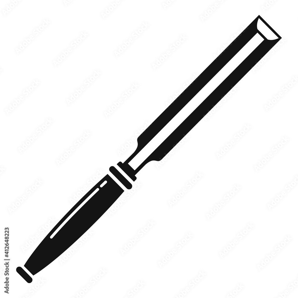 Poster chisel construction icon. simple illustration of chisel construction vector icon for web design isol