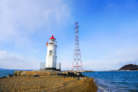 Lighthouse Tokarevskiy in Vladivostok Russia Stock Photo Stock Images Stock Pictures