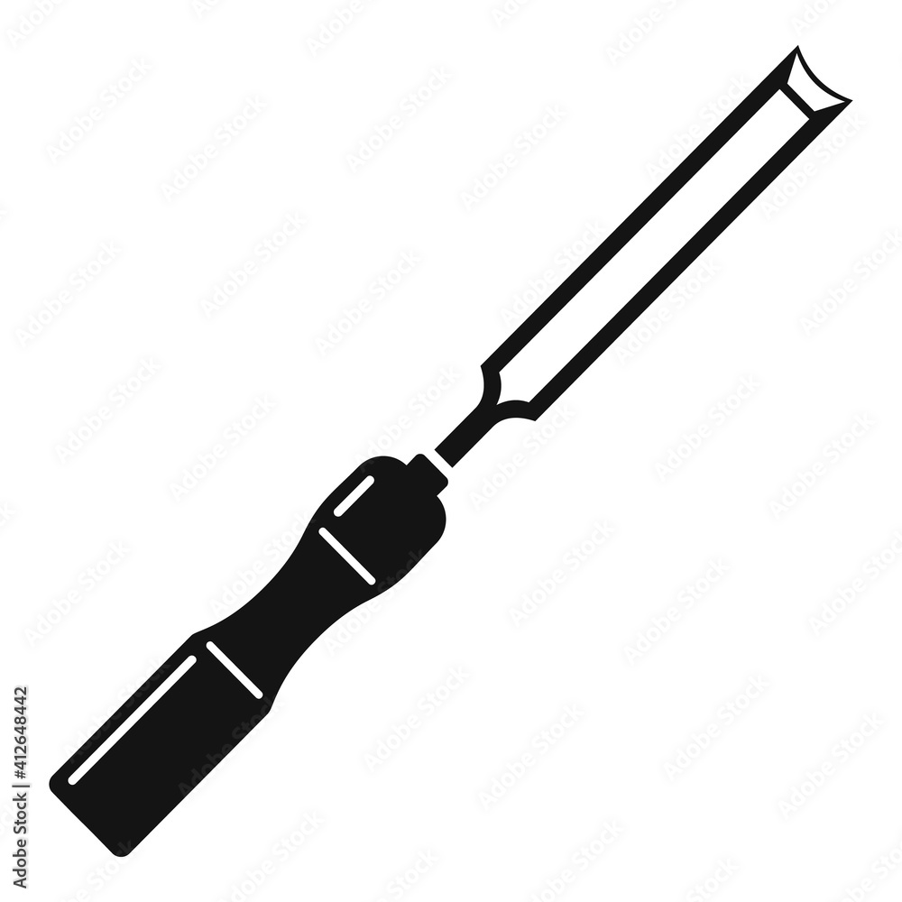 Poster chisel industry icon. simple illustration of chisel industry vector icon for web design isolated on 