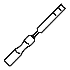 Chisel repair icon. Outline chisel repair vector icon for web design isolated on white background