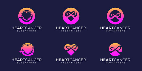 set cancer logo bundle