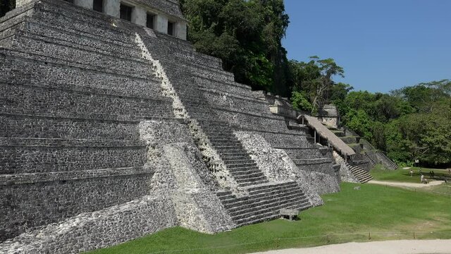 Temple of inscriptions in Palenque Mayan ruins, Mexico.