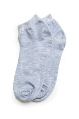 colored socks from thin jersey isolated on a white background.