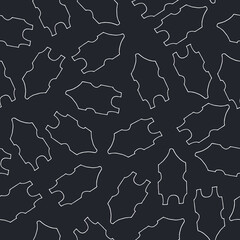 Doodle Women swimsuit seamless pattern. hand drawn drawing of a swimsuit isolated on a white background. Summer clothing for swimming Vector illustration