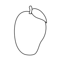 mango fruit icon, line style