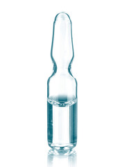 Medical ampoule, isolated on white