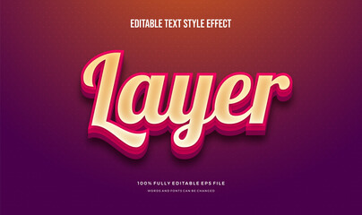 text style effect. Editable change fonts. vector file