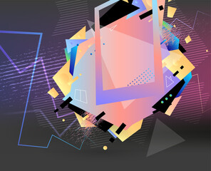 Vector, abstract geometric background
