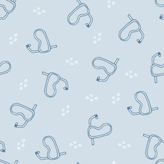 Doodle ladybug seamless pattern. hand drawn background. Vector illustration