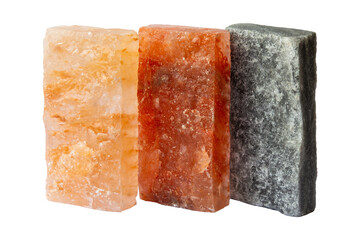 Red pink broun black dark himalayan salt blocks