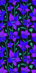 Modern flower seamless pattern for textile print. Floral pattern design. Vector