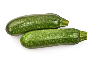 Fresh zucchini, squash, isolated on a white background