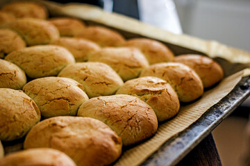 Homemade shortbread cookies with ginger and honey , gingerbread cookies