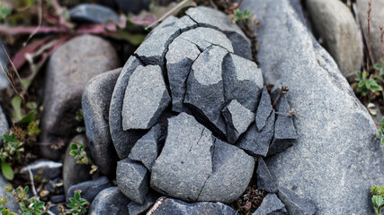 stones on the ground