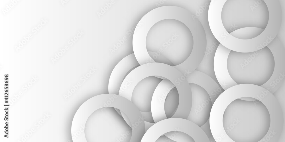 Aufkleber geometry shine white and layer element light silver grey abstract modern design background