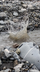 big splash on a water