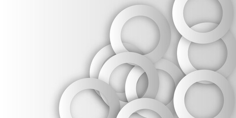 Geometry shine white and layer element light silver grey abstract modern design background