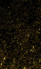 Fototapeta na wymiar glitter golden stars on black background