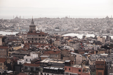 Fototapeta na wymiar Istanbul Skyline on a hazy day