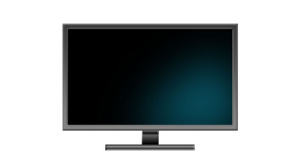Lcd tv monitor isolated on white background. 