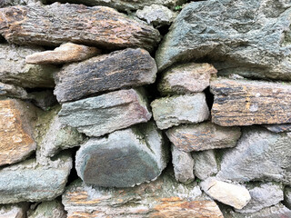 Stone wall background in near plan