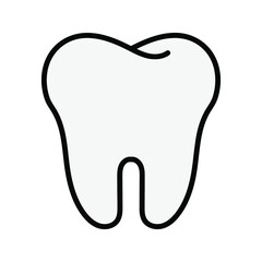 Obraz premium Collection of tooth icon in flat design. Color editable on white background