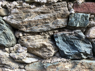 Stone wall background in near plan