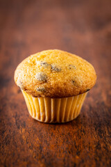 Vanilla muffins. Sweet cupcakes.