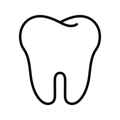 Collection of tooth icon in flat design. Color editable on white background