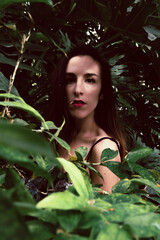 Woman in the jungle