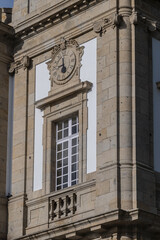 Architectural details of Good Jesus of the Mount church (Bom Jesus do Monte, 1784) by Carlos Amarante near Braga. Portugal.