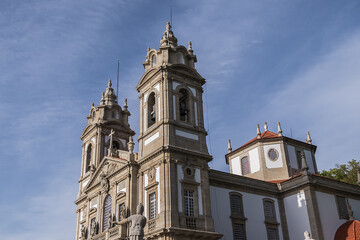 Fototapeta premium Architectural details of Good Jesus of the Mount church (Bom Jesus do Monte, 1784) by Carlos Amarante near Braga. Portugal.