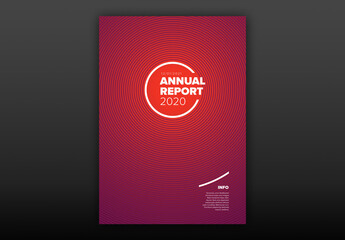 Red Annual Report Front Cover Page Layout