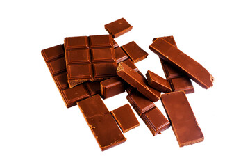 Fresh milk chocolated isolated on white
