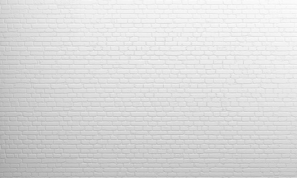 White old brick wall background © denisik11