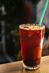 cocktail with fruit teaice