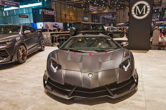 Geneva / Switzerland - march 9 2019 : Mansory car in the last Geneva International Motor Show 