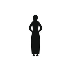 arab woman on white background