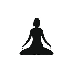 background of woman practicing yoga sitting position