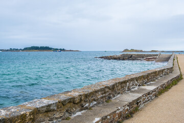 The town of Roscoff in coast of the north of France, Brittany France