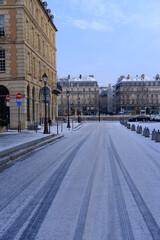 Naklejka premium Some pictures of Paris under the snow the 11th February 2021.