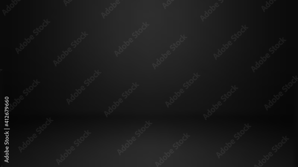 Poster empty black color studio room background, can use for background and product display