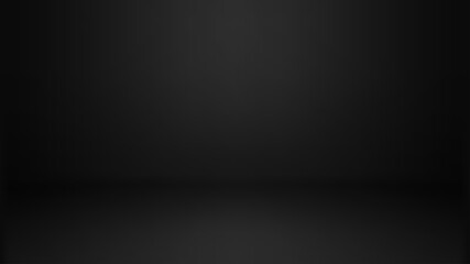 Empty black color studio room background, can use for background and product display