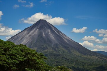 Fototapeta premium Landscape Panorama picture from Volcano Arenal next to the rainforest, Costa Rica Pacific, Nationalpark, great view