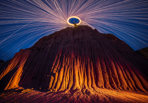 Steel wool, light painting, long exposure photography