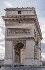 Fototapeta na wymiar Paris, France - 02 05 2021: View of The Triumphal arch