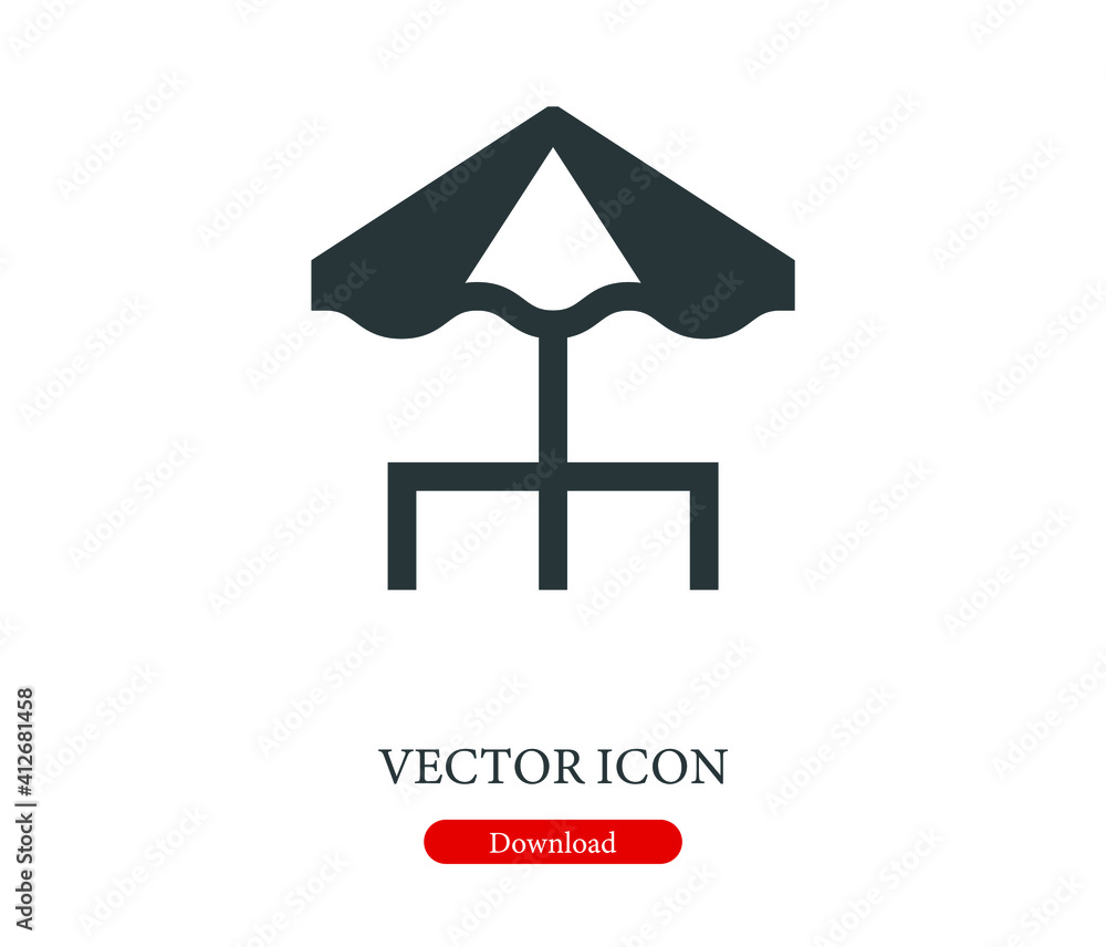 Poster terrace vector icon. editable stroke. linear symbol for use on web and mobile apps, logo, print medi