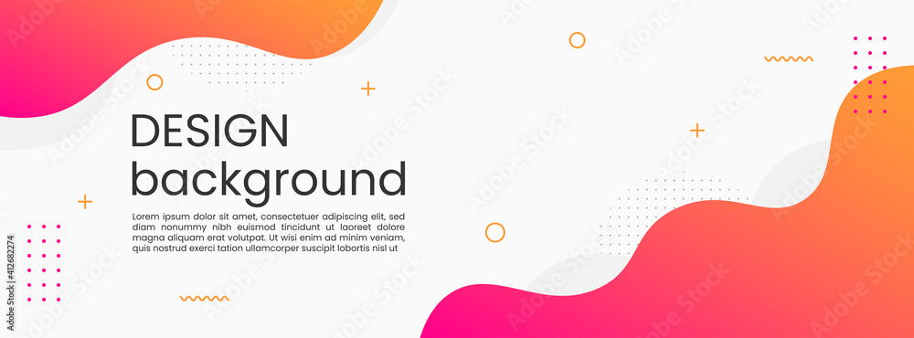 Wall mural modern template banner with gradient color. abstract background for social media, web sites.