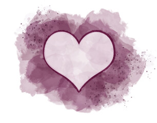 pink heart on a white background