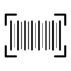 Barcode icon. supermarket product identification code. Vector symbol isolated on white.